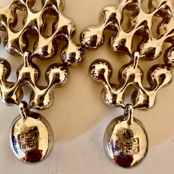 Givenchy Silvertone Swarovski Crystal Necklace Choker & Earrings Set New without - Picture 3 of 7
